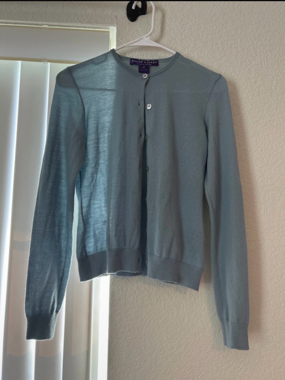 Ralph Lauren Blue Button-Front Cardigan